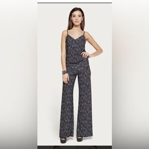 Deborah Viereck Torquay Jumpsuit in black and brown pattern. Small